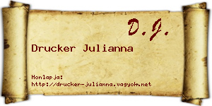 Drucker Julianna névjegykártya